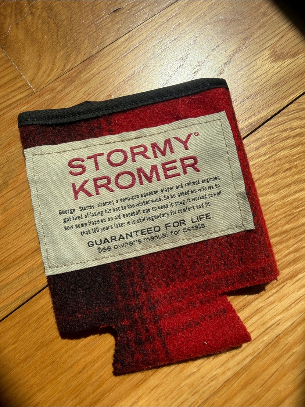 Stormy Kroger Red Wool Koozie - Insulated Can Cooler